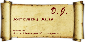 Dobrovszky Júlia névjegykártya