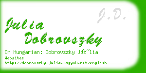 julia dobrovszky business card